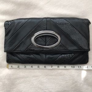 ALDO Chevron faux python clutch